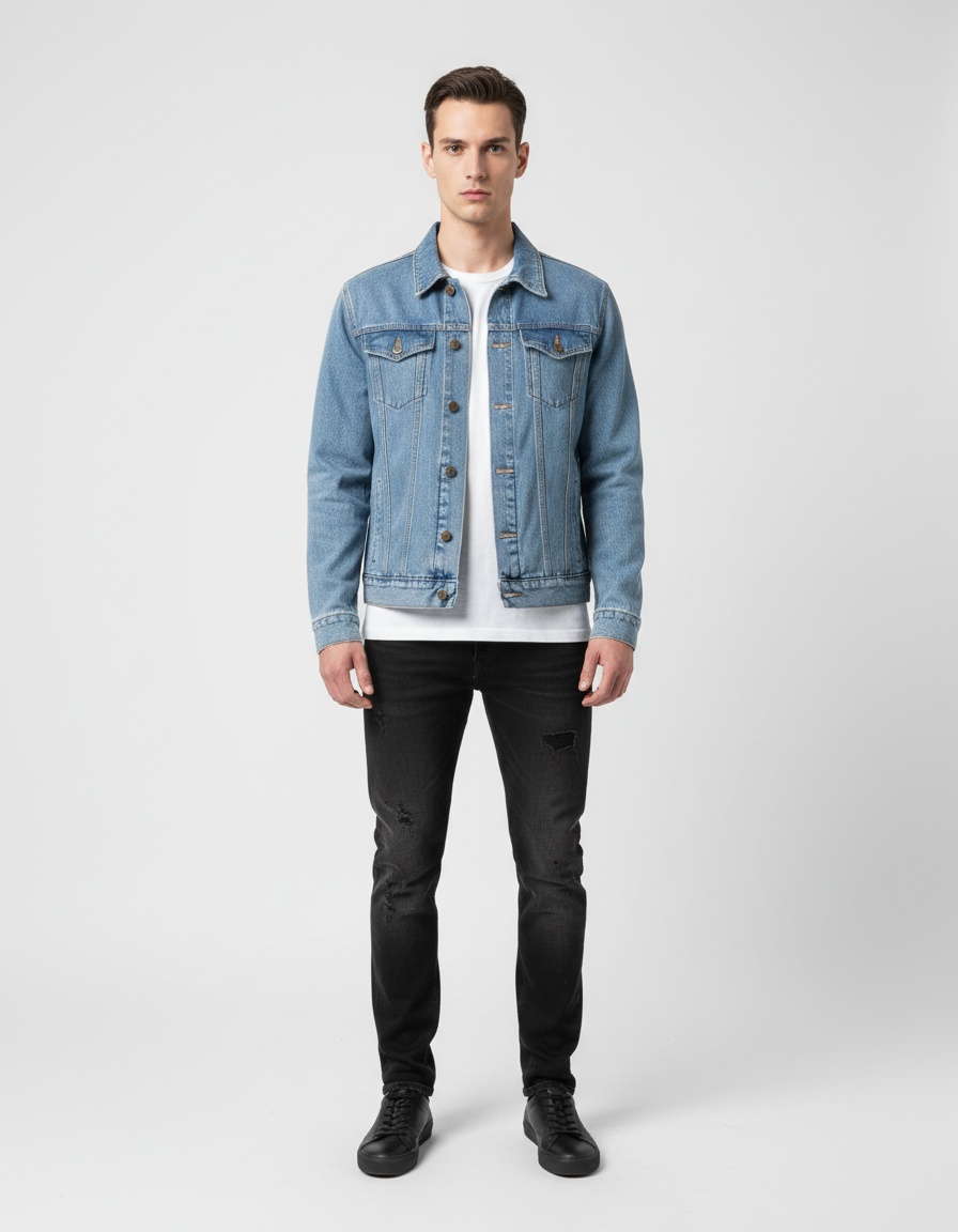 Slim Fit Autumn/Winter Men's Denim Jacket