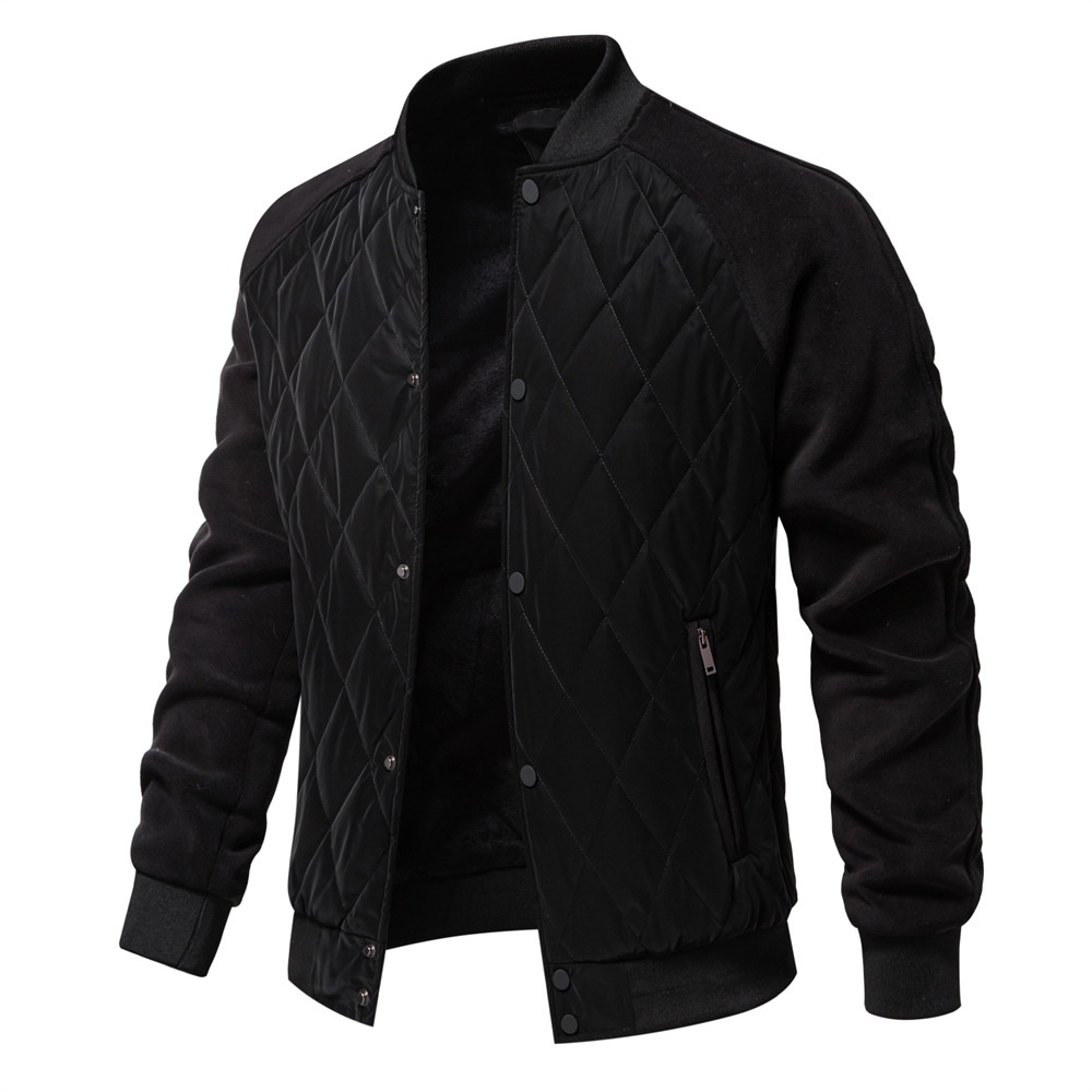 Premium Fleece-Lined Thickened Raglan Sleeve Men's Jacket for Autumn and Winter Outerwear