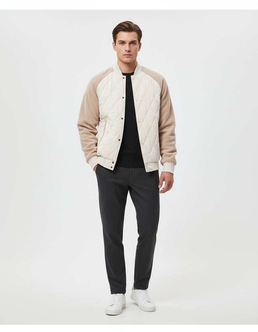 Premium Fleece-Lined Thickened Raglan Sleeve Men's Jacket for Autumn and Winter Outerwear