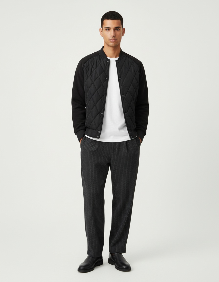 Premium Fleece-Lined Thickened Raglan Sleeve Men's Jacket for Autumn and Winter Outerwear