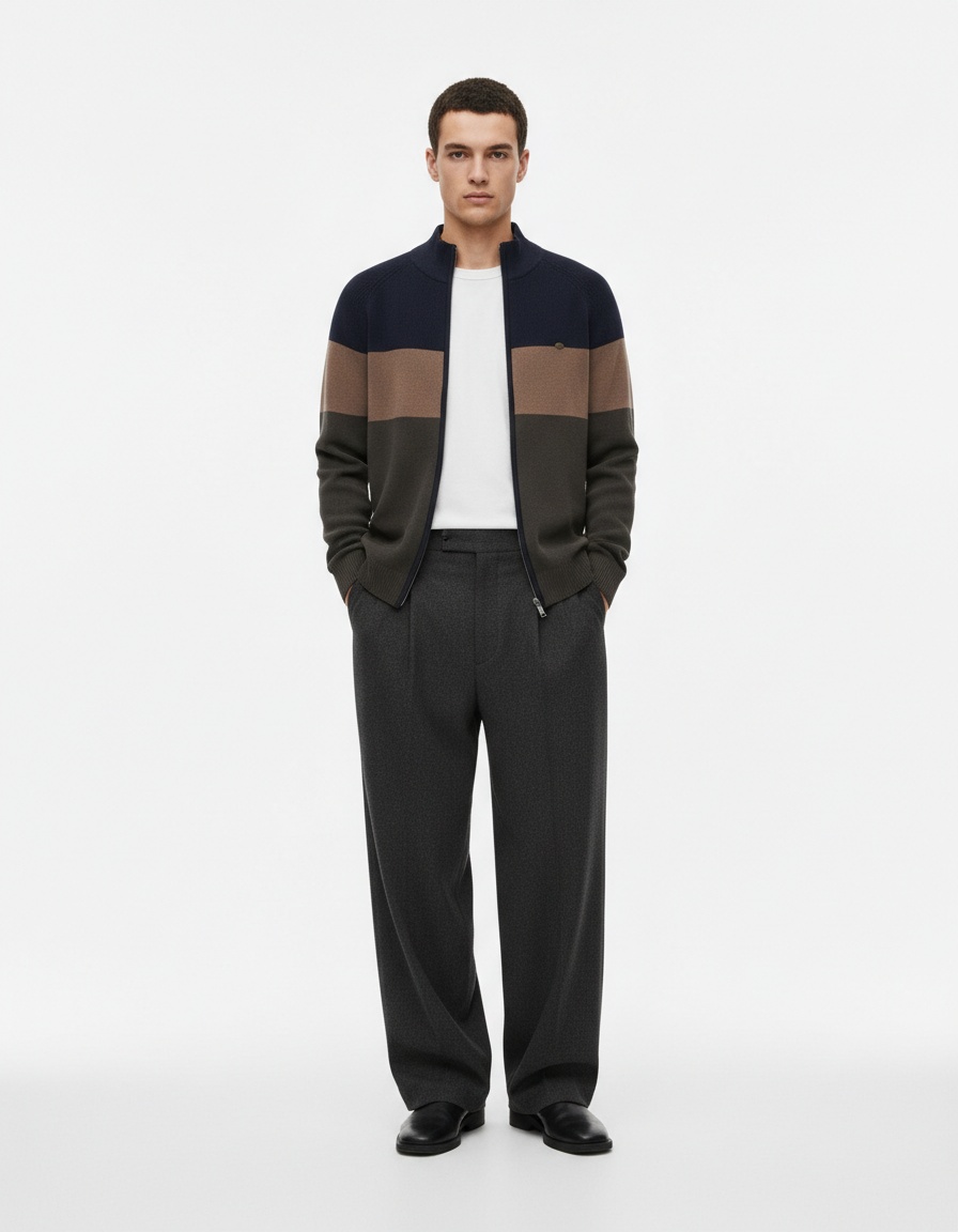 Premium Knitted Autumn and Winter Casual Men's Cardigan with Warm Breathable Finish