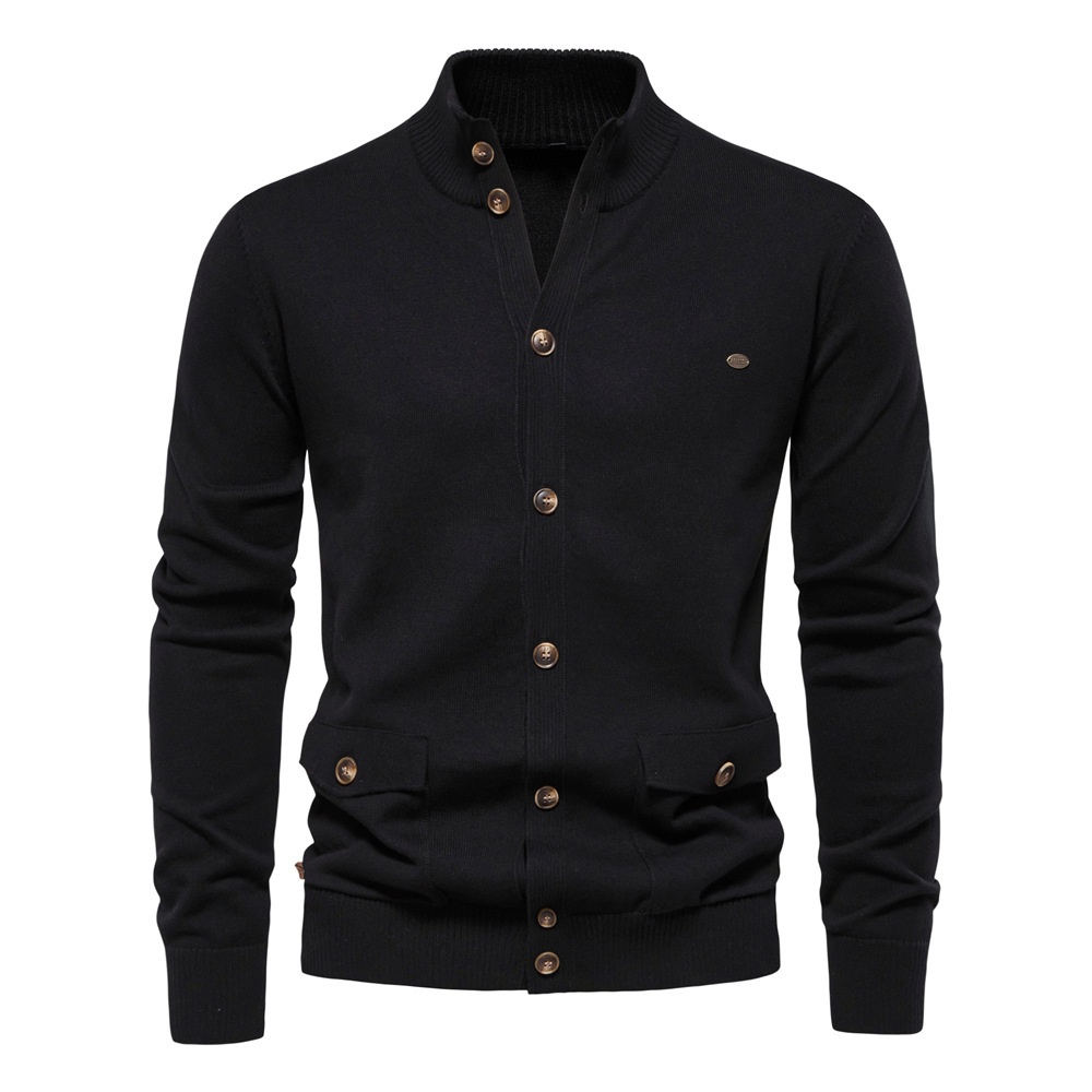 Men's Premium Business Casual Solid Color Autumn Winter Cardigan
