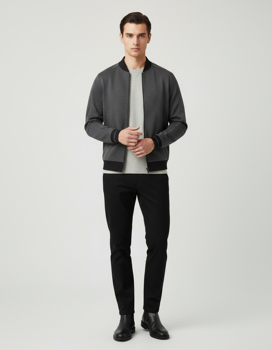 Men's Lightweight Baseball Collar Autumn Winter Business Casual Jacket