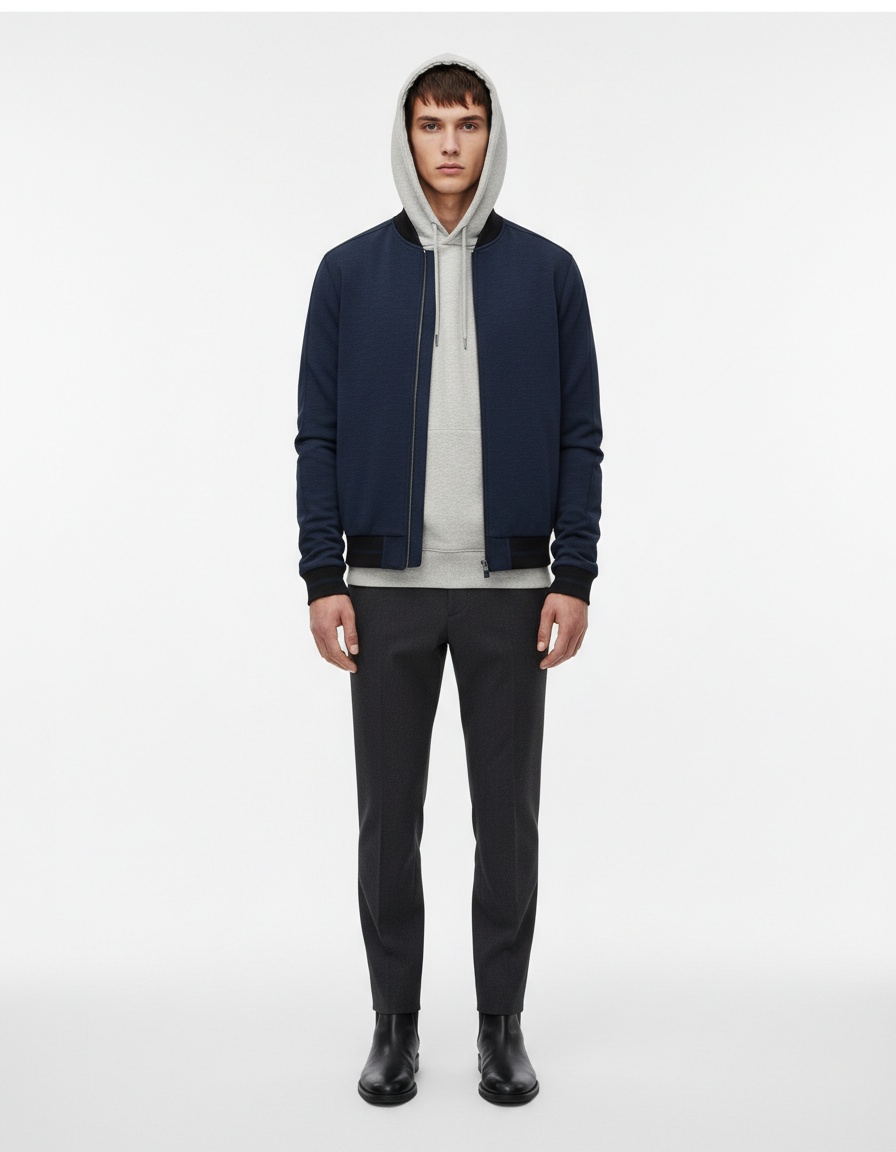 Men's Lightweight Baseball Collar Autumn Winter Business Casual Jacket