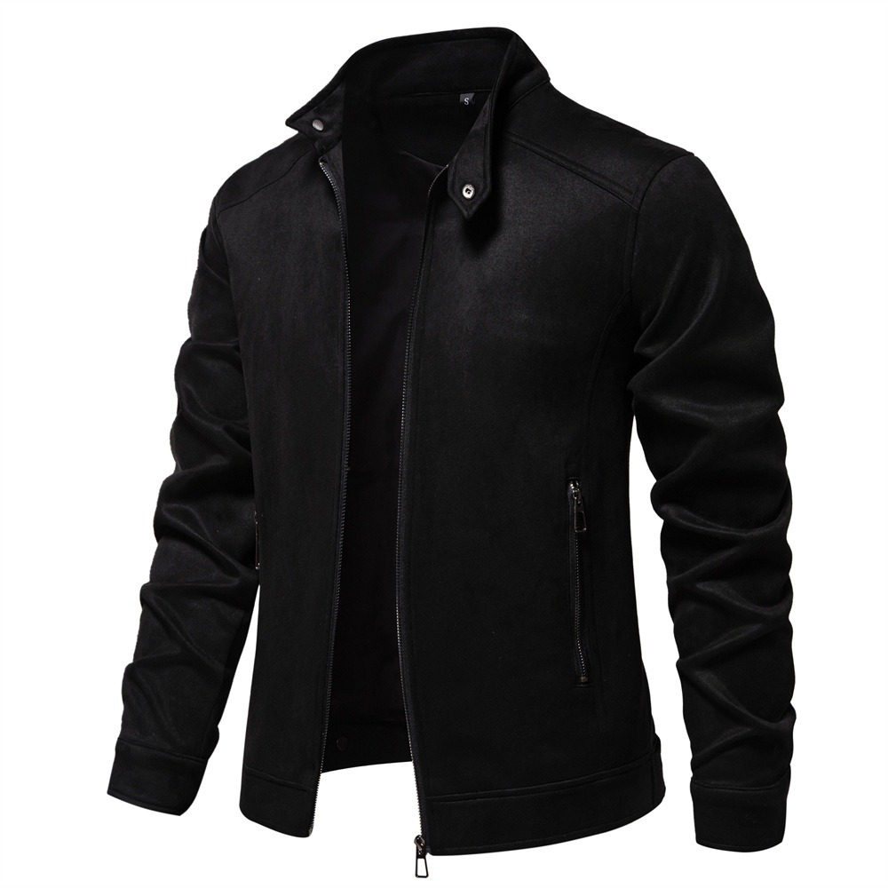 Versatile Solid Color Men's Workwear Jacket for Autumn and Winter