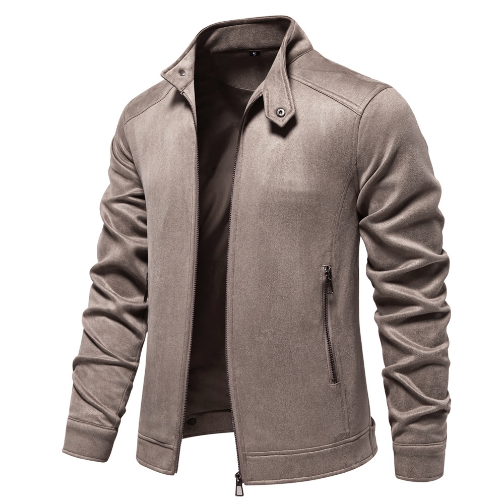 Versatile Solid Color Men's Workwear Jacket for Autumn and Winter