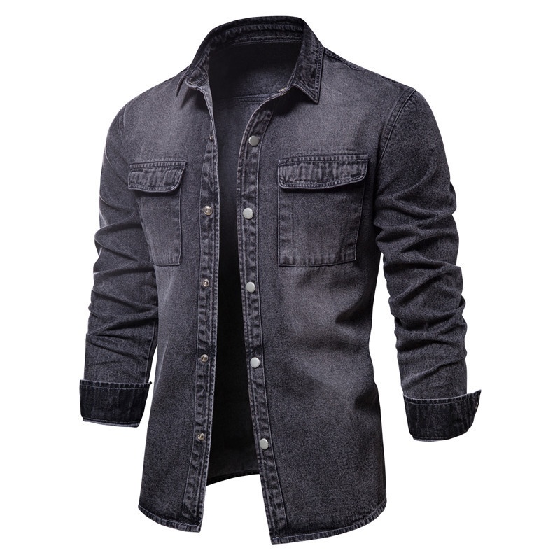 Men's Denim Jacket for Spring and Autumn Casual Wear