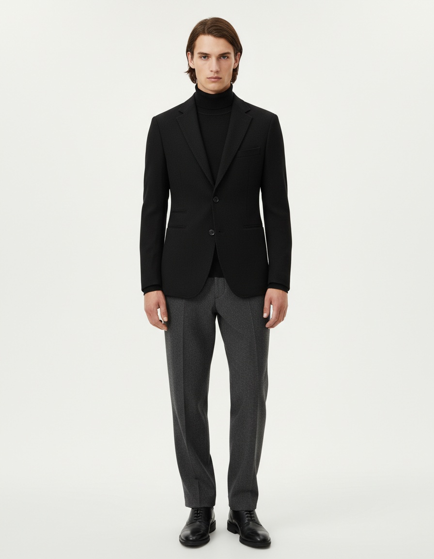 Premium Slim Fit Solid Color Autumn Winter Casual Men's Suit Jacket