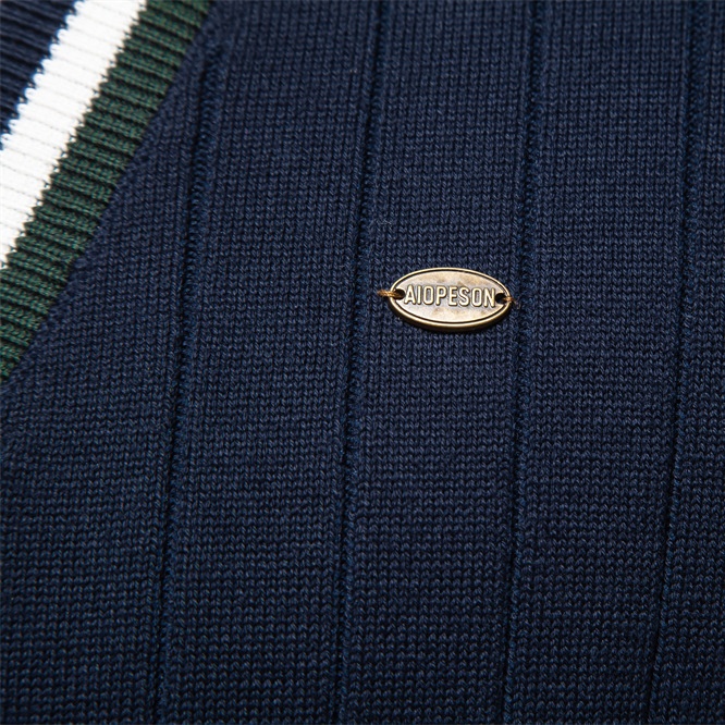 Cardigan homme à manches longues et col en V, color-block, pour un confort hivernal décontracté et respirant