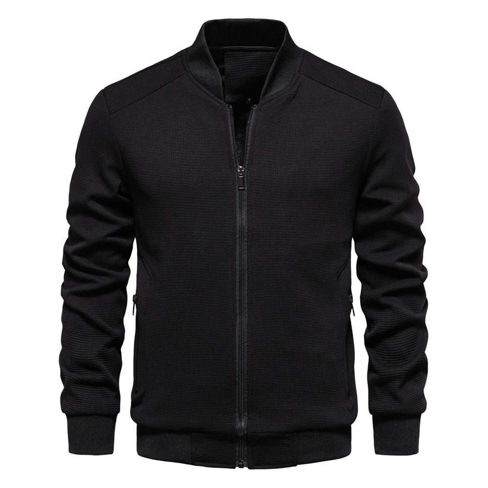 Premium Slim Fit Stand Collar Casual Men's Jacket for Spring and Autumn