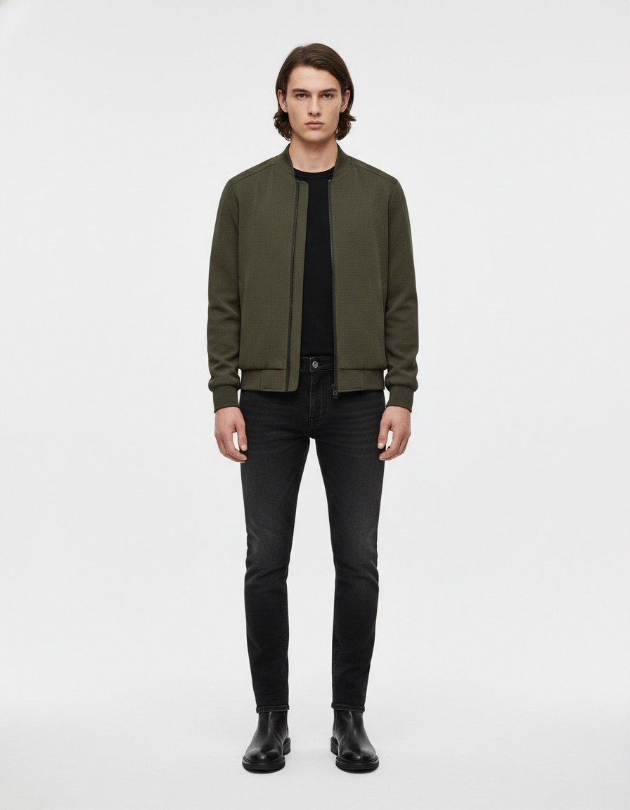 Premium Slim Fit Stand Collar Casual Men's Jacket for Spring and Autumn