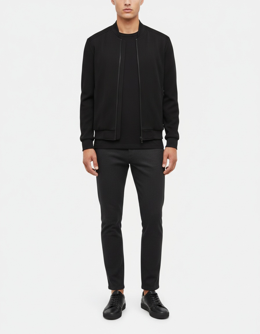 Premium Slim Fit Stand Collar Casual Men's Jacket for Spring and Autumn