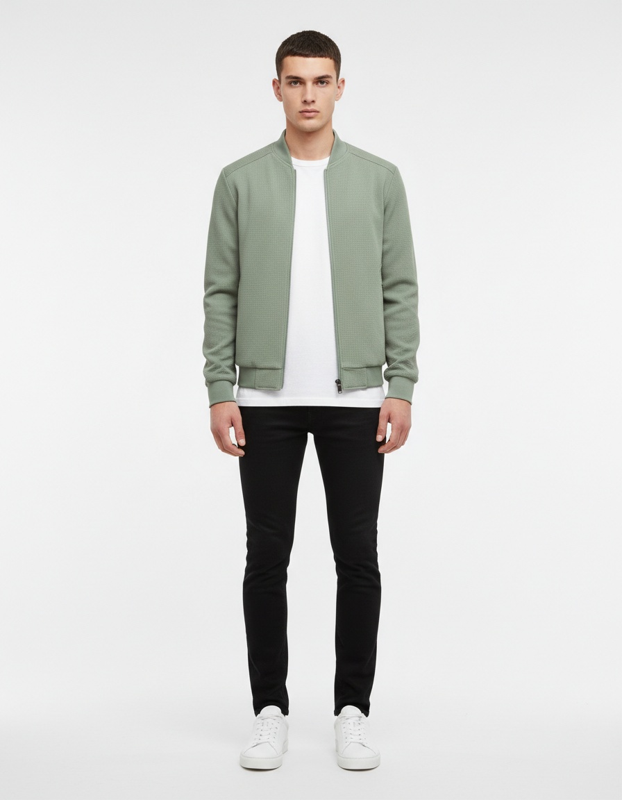 Premium Slim Fit Stand Collar Casual Men's Jacket for Spring and Autumn