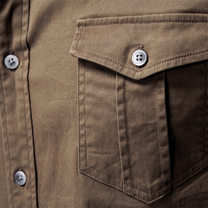 Chemise en jean décontractée à manches longues pour homme, couleur unie