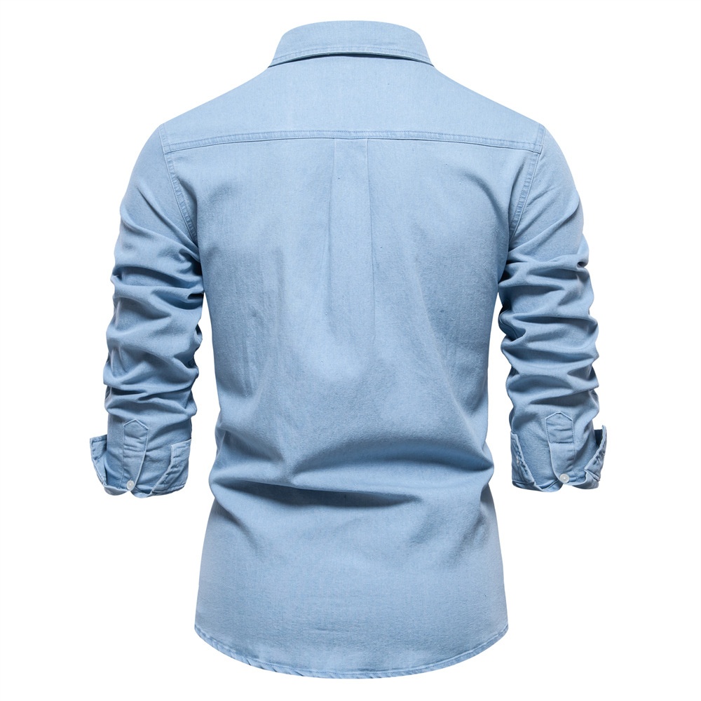 Autumn Casual Long-Sleeve Denim Men's Shirt