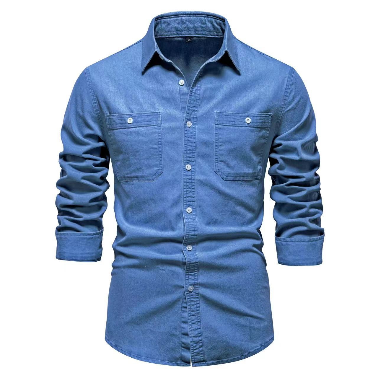 Autumn Casual Long-Sleeve Denim Men's Shirt
