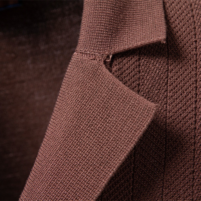 Short-Sleeve Knitted Buttoned Shirt, Men's Business Casual Spring/Summer Cardigan