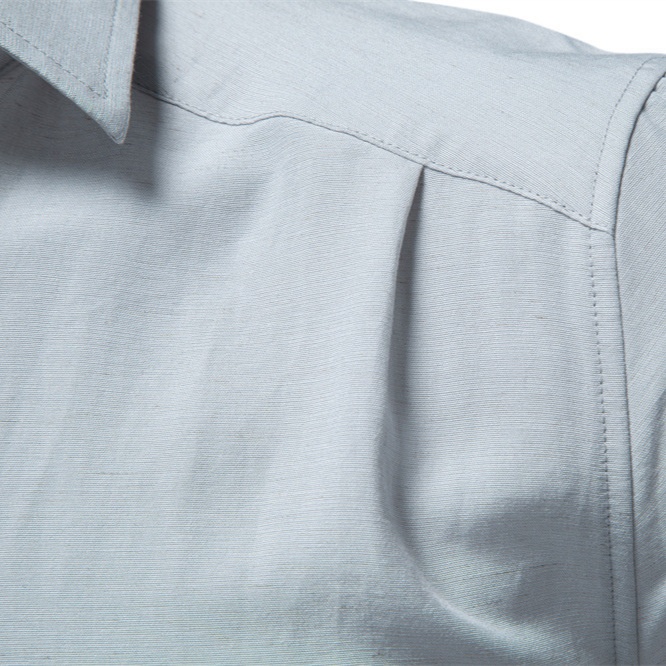 Wrinkled Texture Relaxed Fit Business Casual Men's Long-Sleeved Shirt