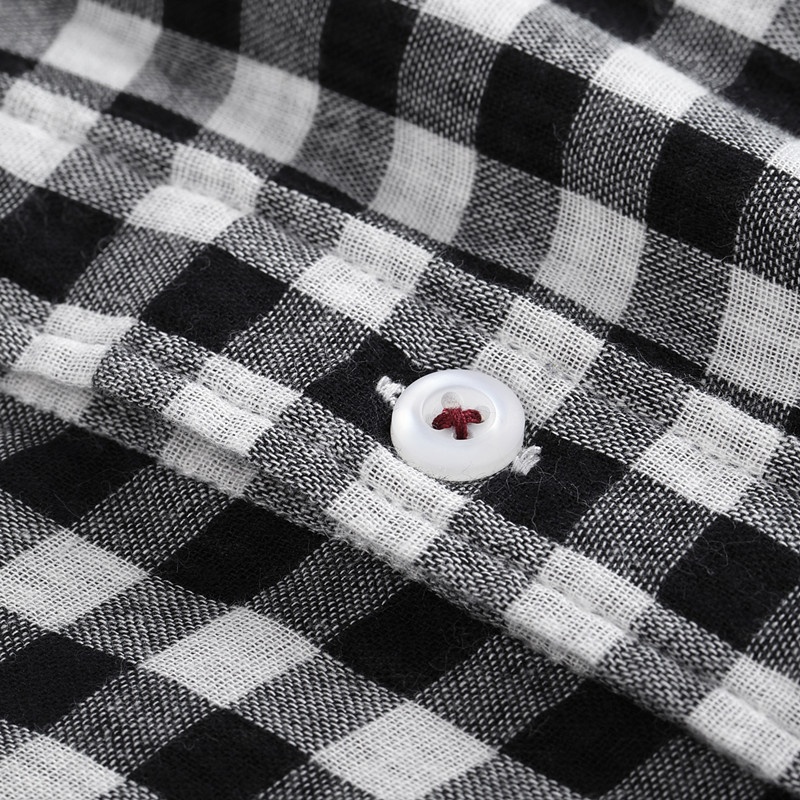 Plaid Long-Sleeved Wrinkle-Free Men's Casual Shirt for Plus Size Comfort