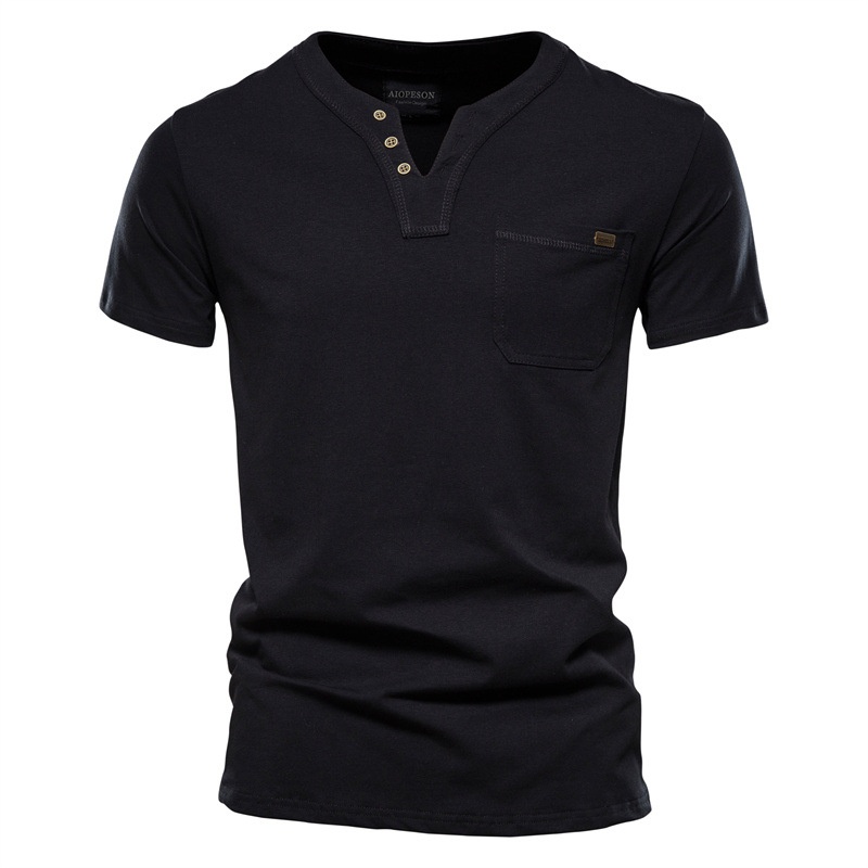 Slim Fit Short Sleeve Pocket T-shirt for Men, Breathable Summer Casual Menswear