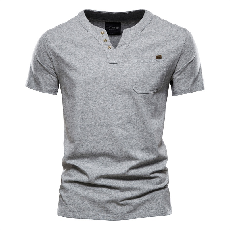 Slim Fit Short Sleeve Pocket T-shirt for Men, Breathable Summer Casual Menswear