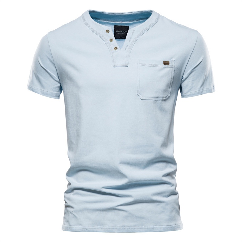 Slim Fit Short Sleeve Pocket T-shirt for Men, Breathable Summer Casual Menswear