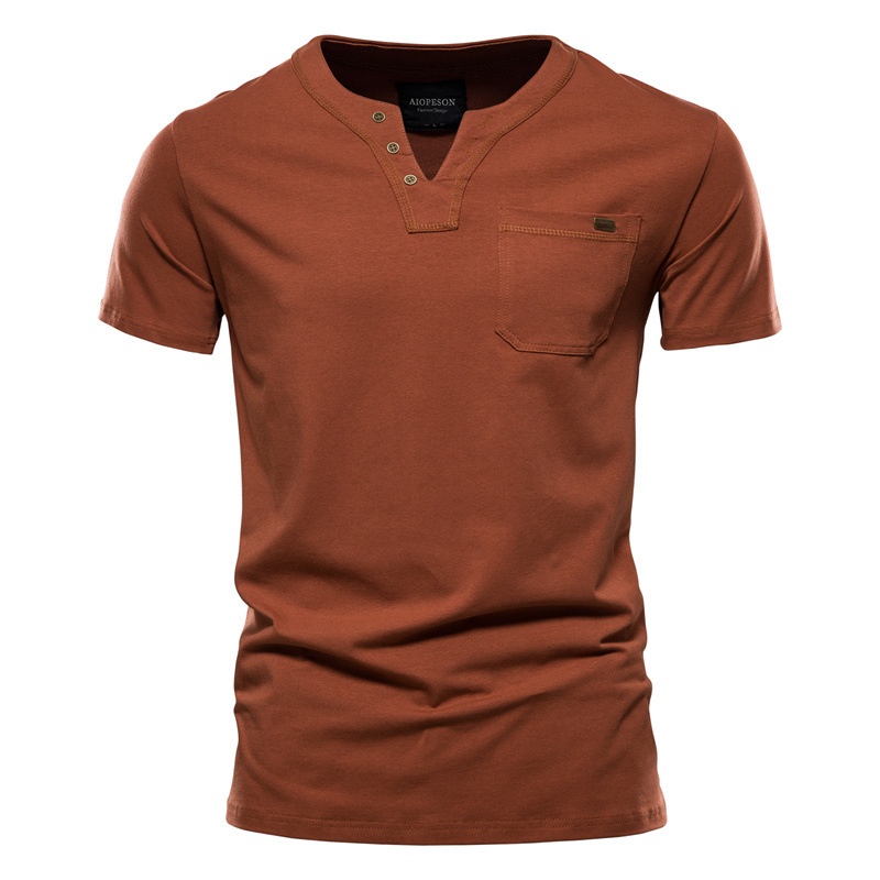 Slim Fit Short Sleeve Pocket T-shirt for Men, Breathable Summer Casual Menswear