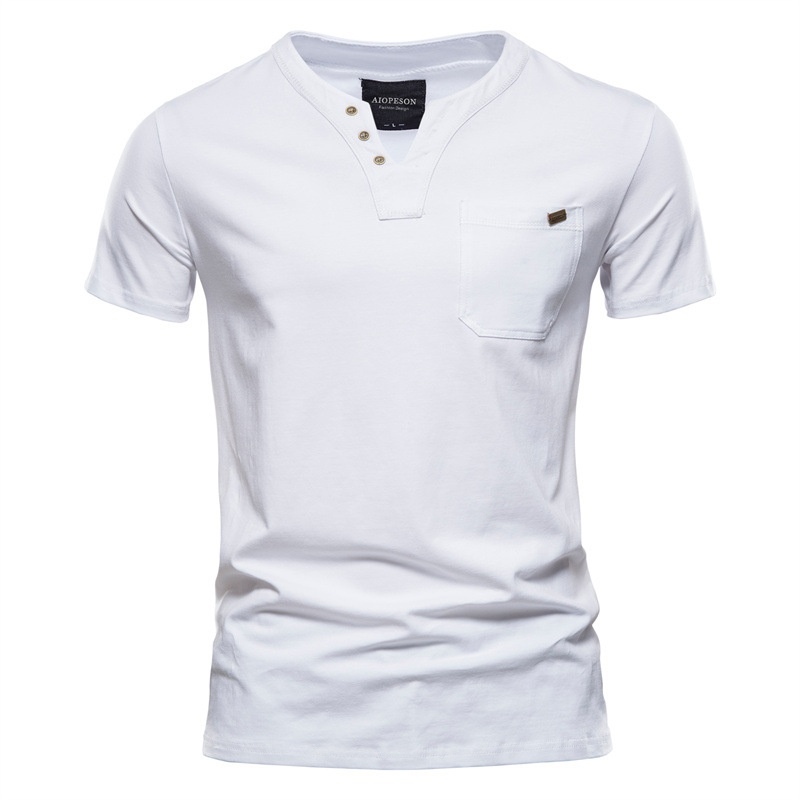 Slim Fit Short Sleeve Pocket T-shirt for Men, Breathable Summer Casual Menswear