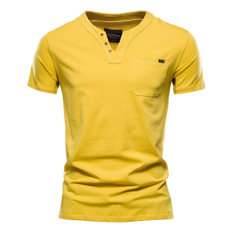 Slim Fit Short Sleeve Pocket T-shirt for Men, Breathable Summer Casual Menswear