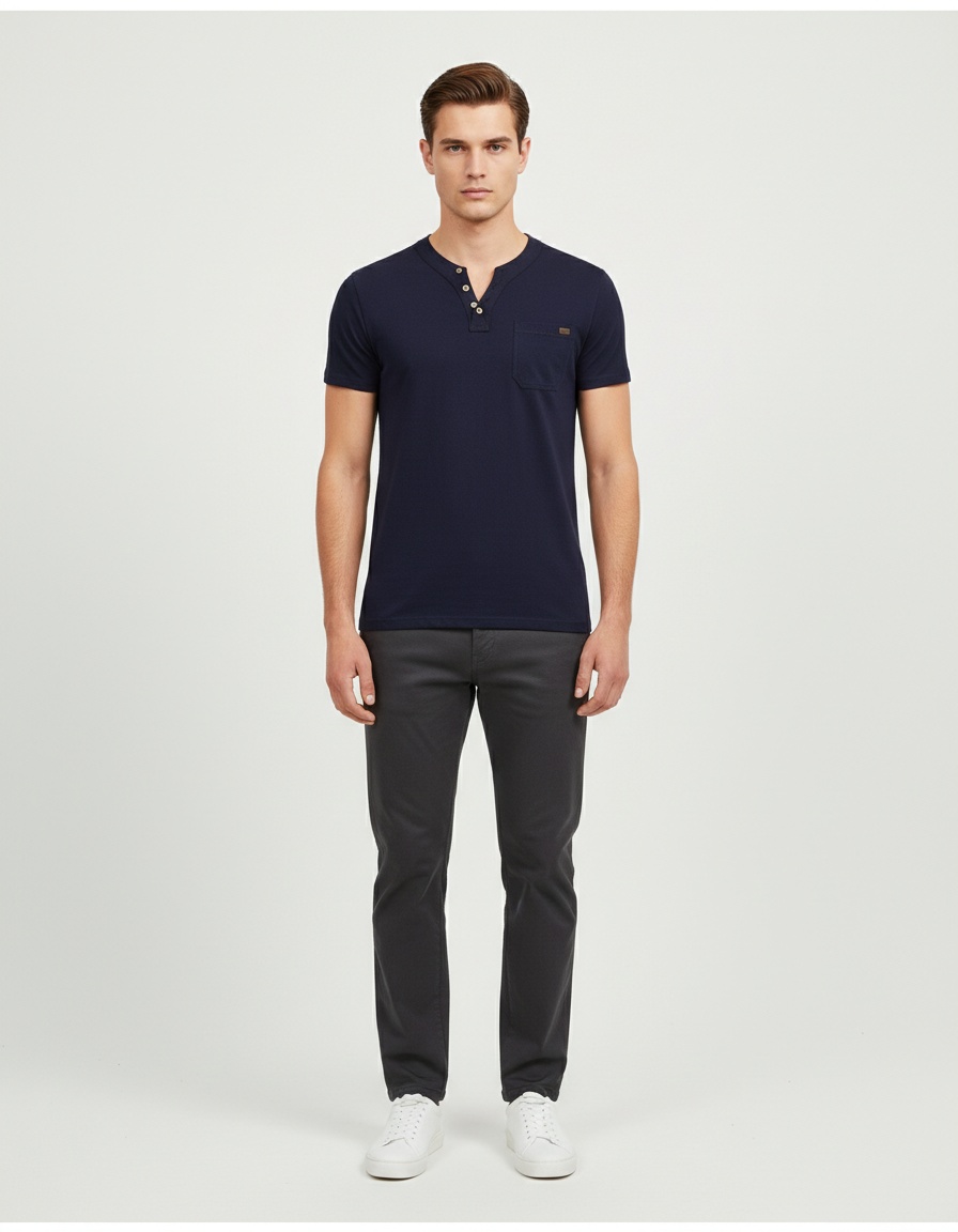 Slim Fit Short Sleeve Pocket T-shirt for Men, Breathable Summer Casual Menswear