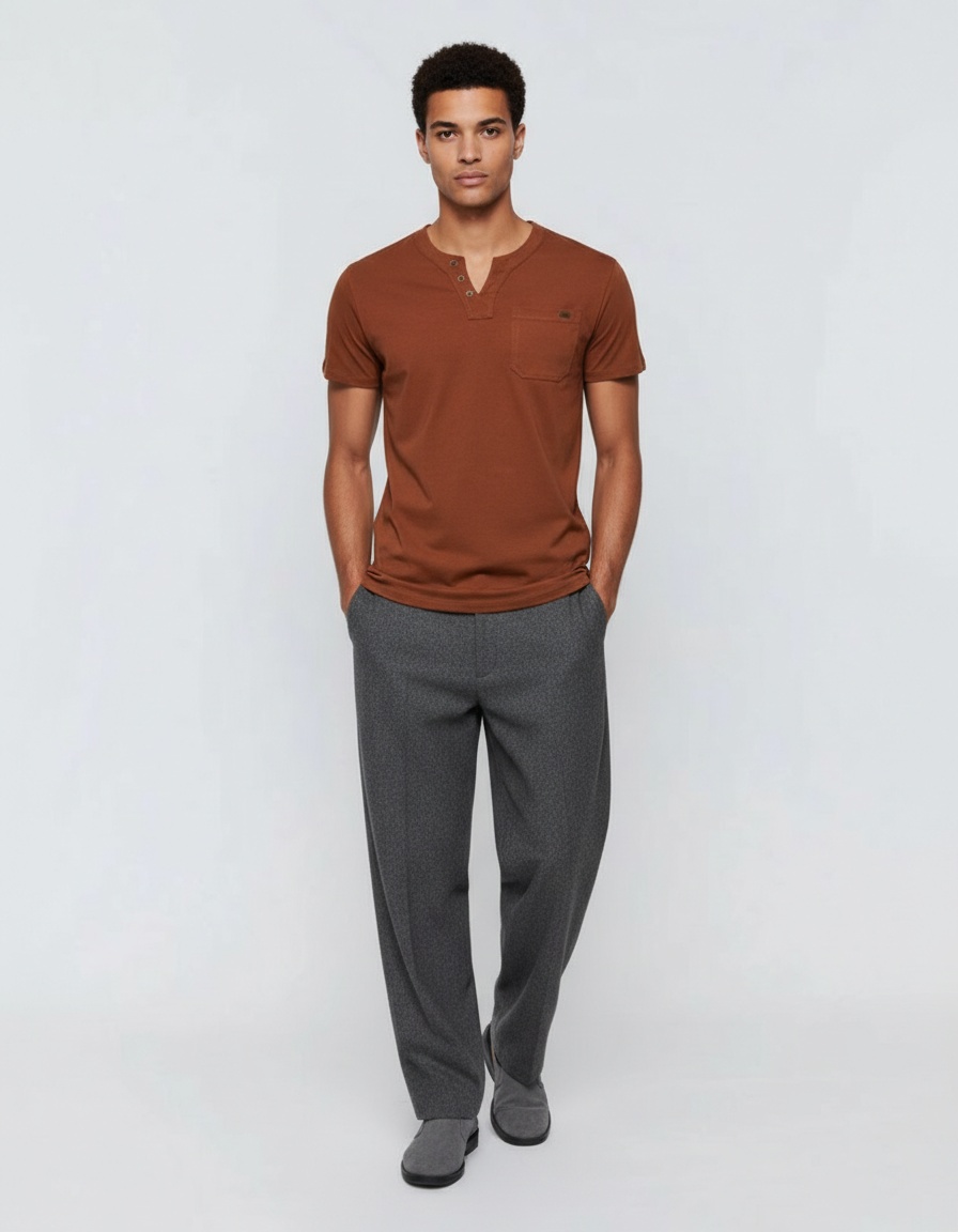 Slim Fit Short Sleeve Pocket T-shirt for Men, Breathable Summer Casual Menswear