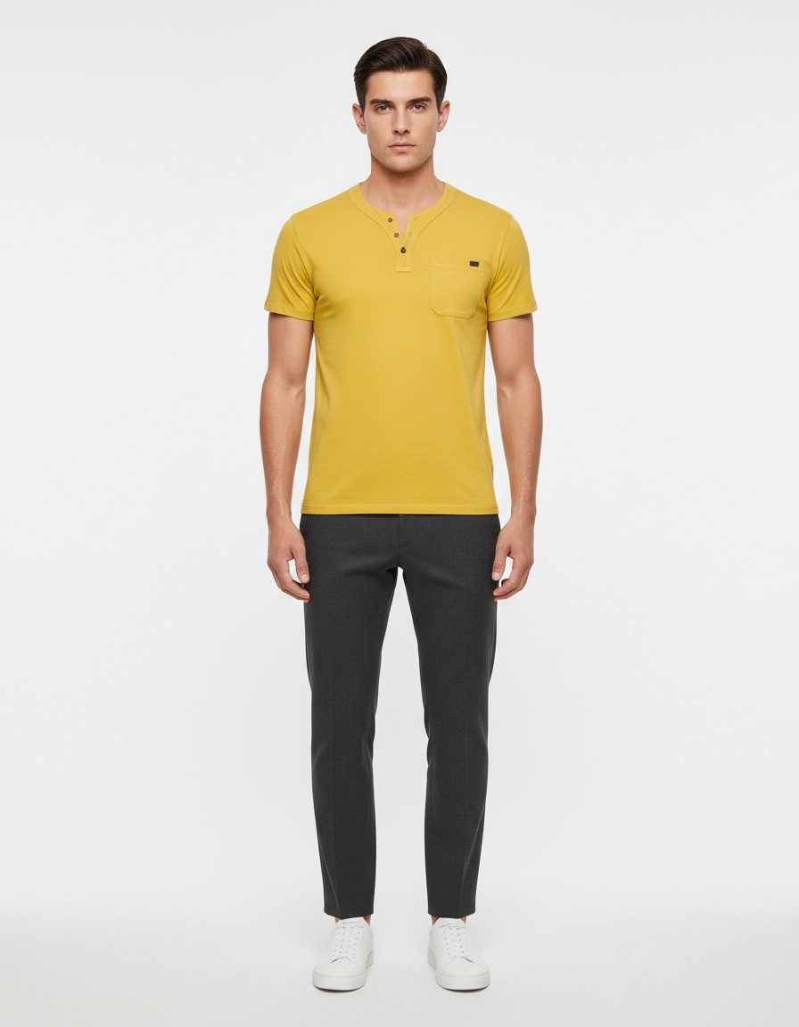 Slim Fit Short Sleeve Pocket T-shirt for Men, Breathable Summer Casual Menswear