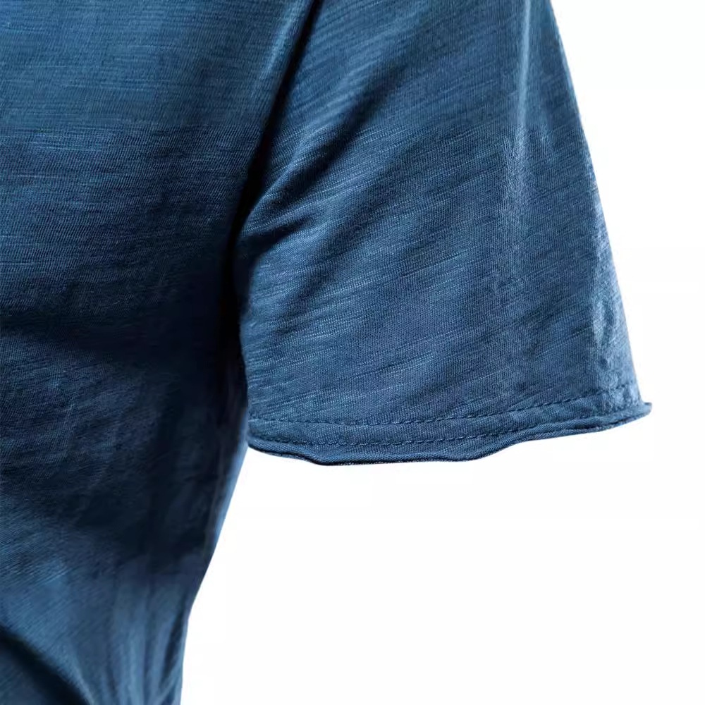 Camiseta de verano transpirable con cuello en V para hombre