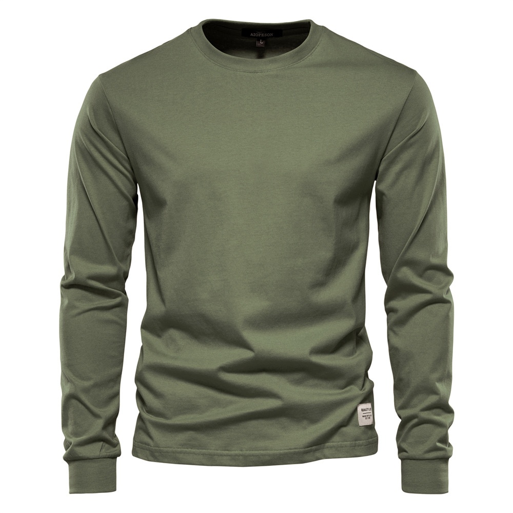 High Street Style Long-Sleeved Casual Men's T-Shirt for Autumn