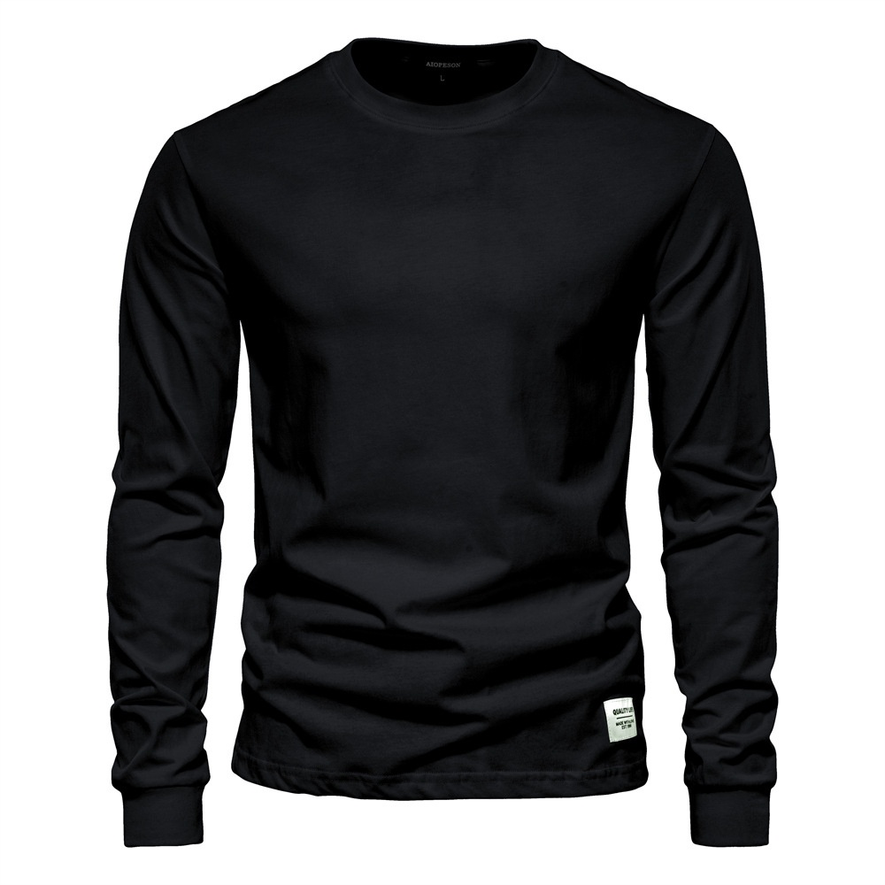 High Street Style Long-Sleeved Casual Men's T-Shirt for Autumn