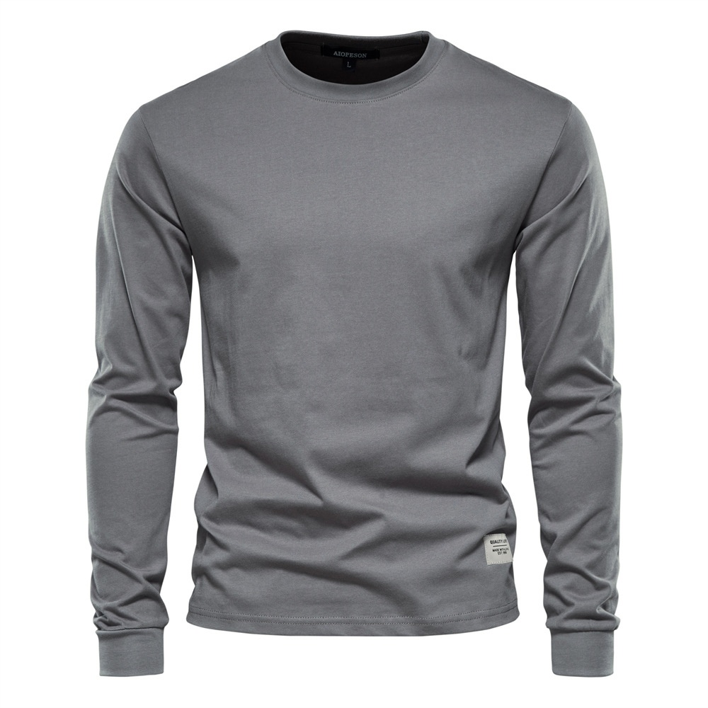 High Street Style Long-Sleeved Casual Men's T-Shirt for Autumn