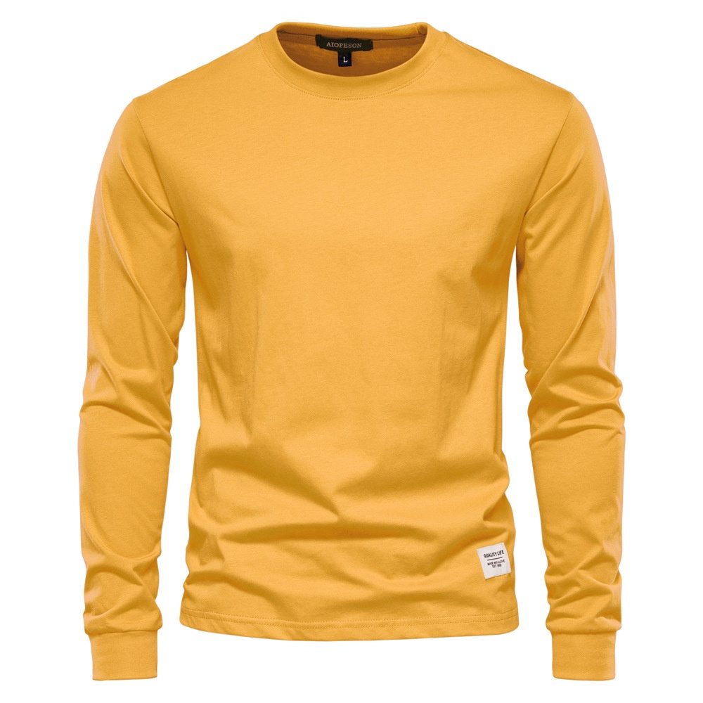 High Street Style Long-Sleeved Casual Men's T-Shirt for Autumn