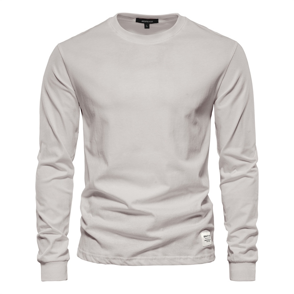 High Street Style Long-Sleeved Casual Men's T-Shirt for Autumn