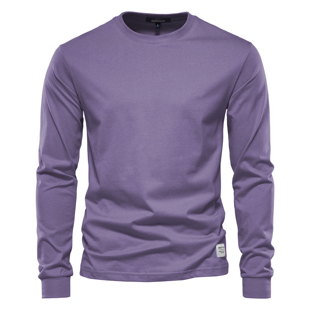 High Street Style Long-Sleeved Casual Men's T-Shirt for Autumn