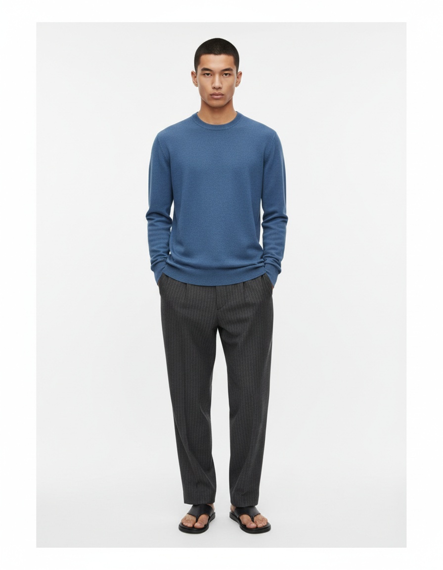 High Street Style Long-Sleeved Casual Men's T-Shirt for Autumn