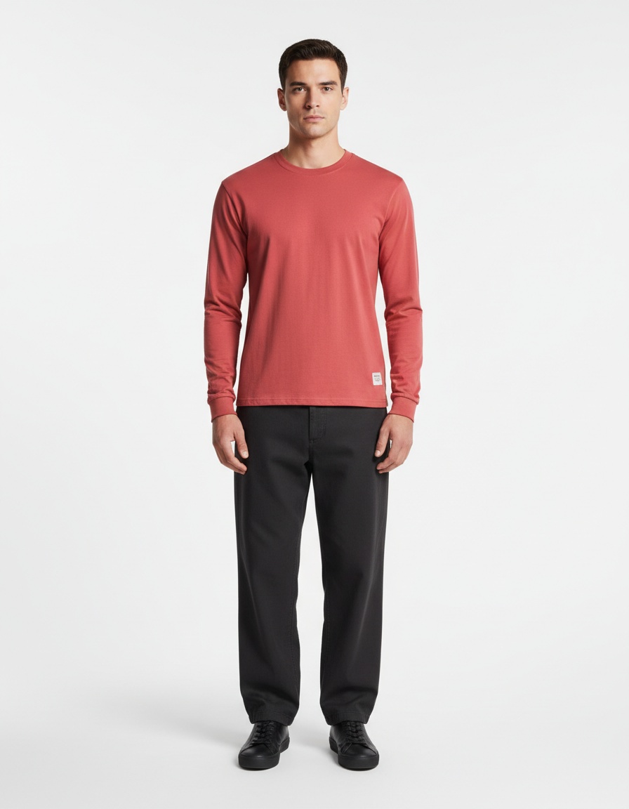 High Street Style Long-Sleeved Casual Men's T-Shirt for Autumn