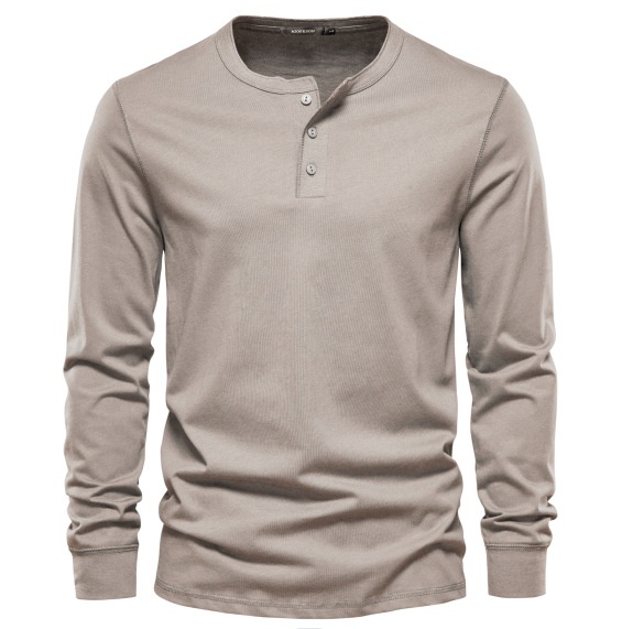 Slim Fit Round Neck Casual Autumn Long-Sleeved Men's T-Shirt