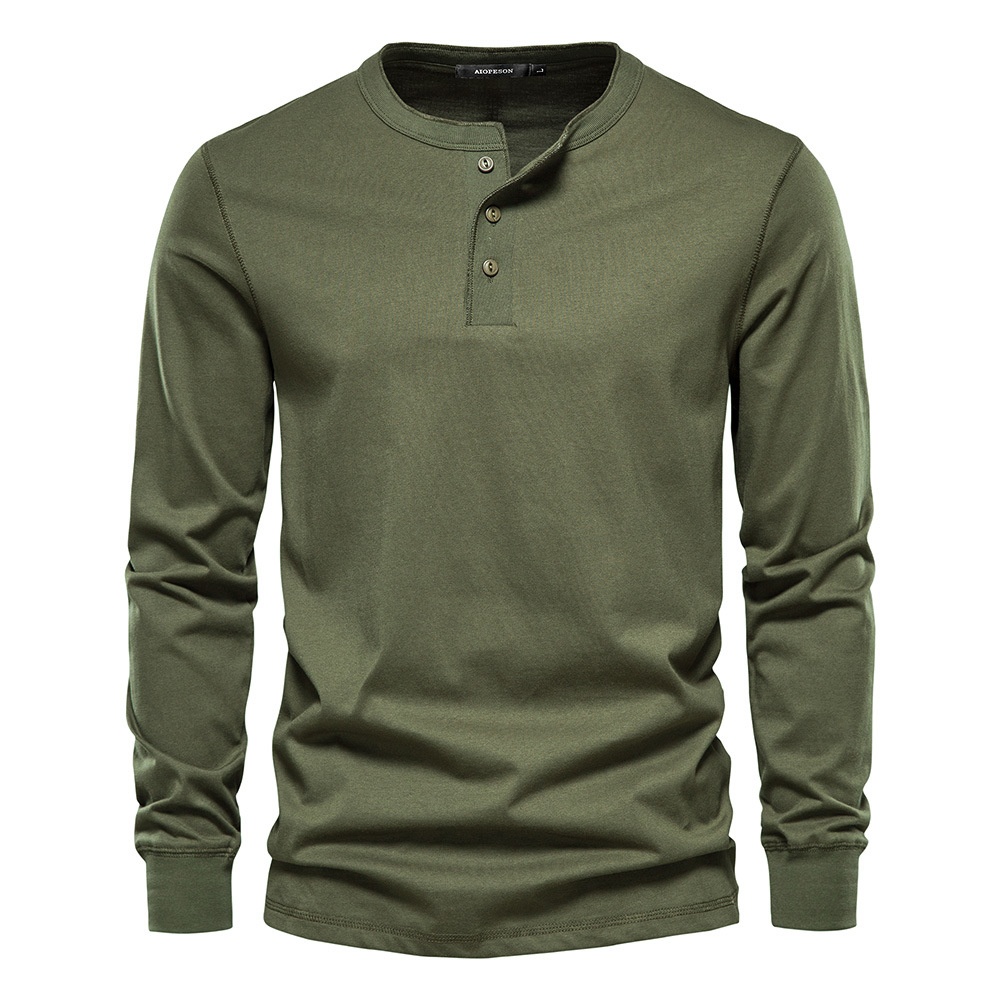 Slim Fit Round Neck Casual Autumn Long-Sleeved Men's T-Shirt