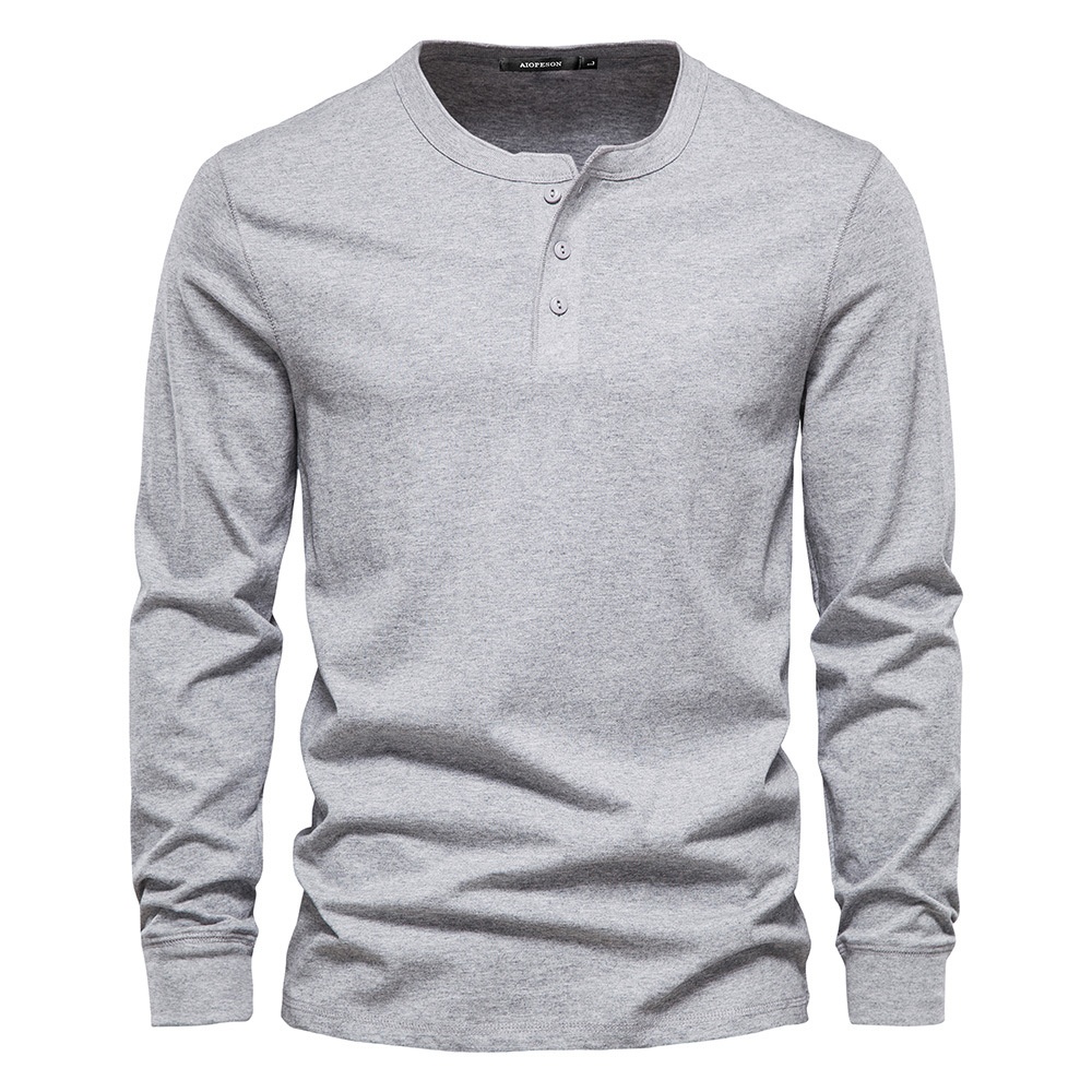 Slim Fit Round Neck Casual Autumn Long-Sleeved Men's T-Shirt