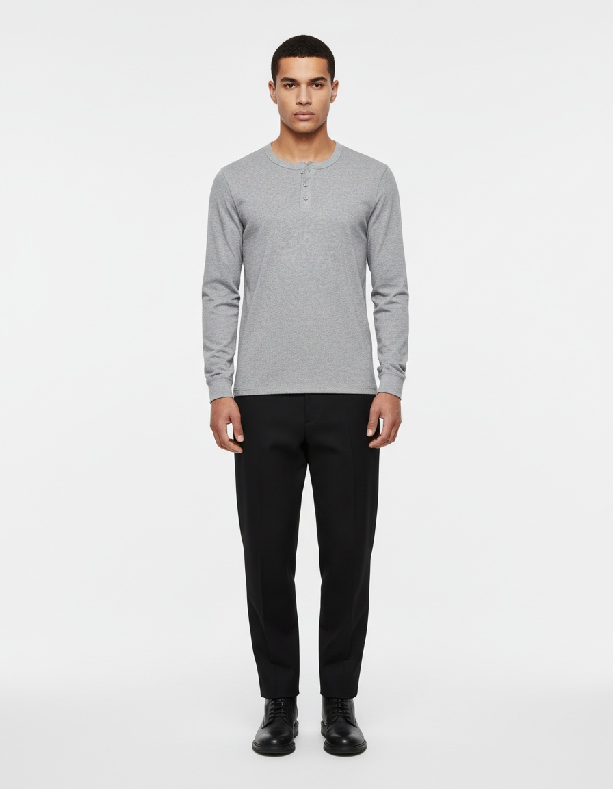 Slim Fit Round Neck Casual Autumn Long-Sleeved Men's T-Shirt