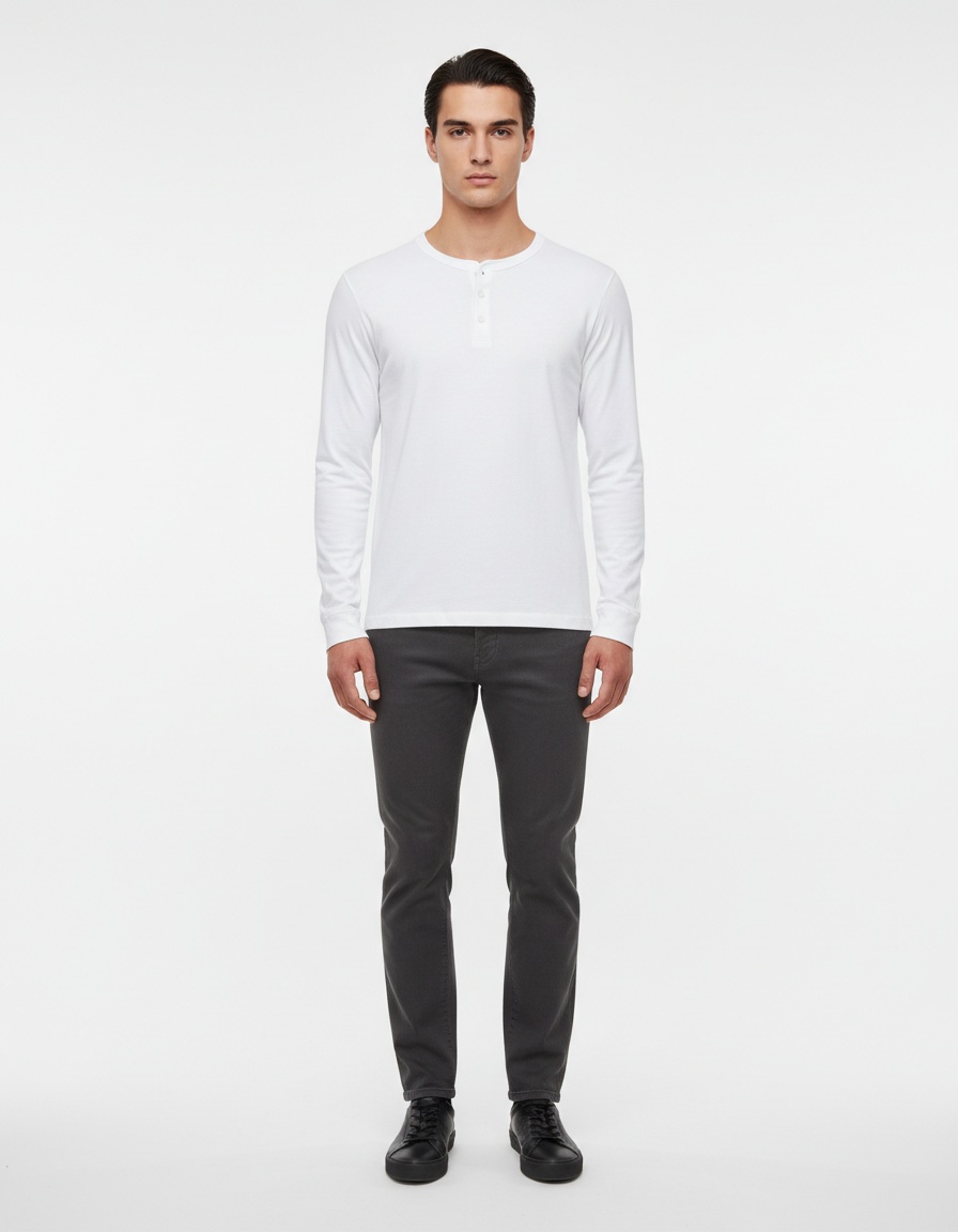 Slim Fit Round Neck Casual Autumn Long-Sleeved Men's T-Shirt