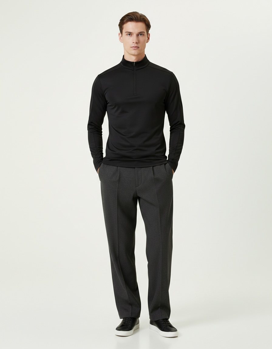 UPF100+ UV Protection Sun-Shielding Half-Zip Men's T-Shirt for Spring and Summer Sports and Casual Wear