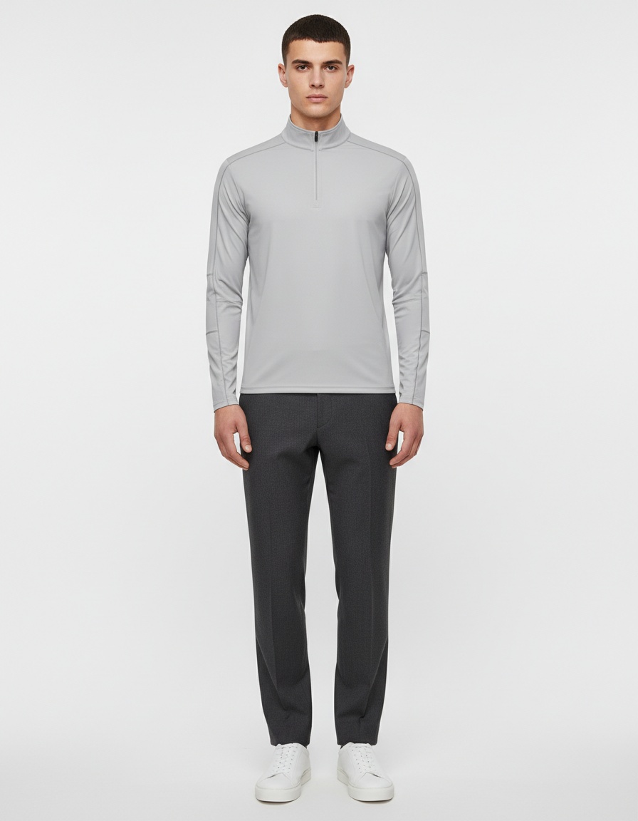 UPF100+ UV Protection Sun-Shielding Half-Zip Men's T-Shirt for Spring and Summer Sports and Casual Wear