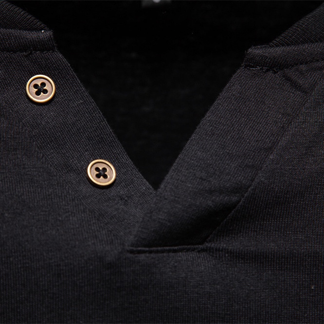 Slim Fit V-Neck Long Sleeve Men's T-Shirt for Autumn Casual Wear