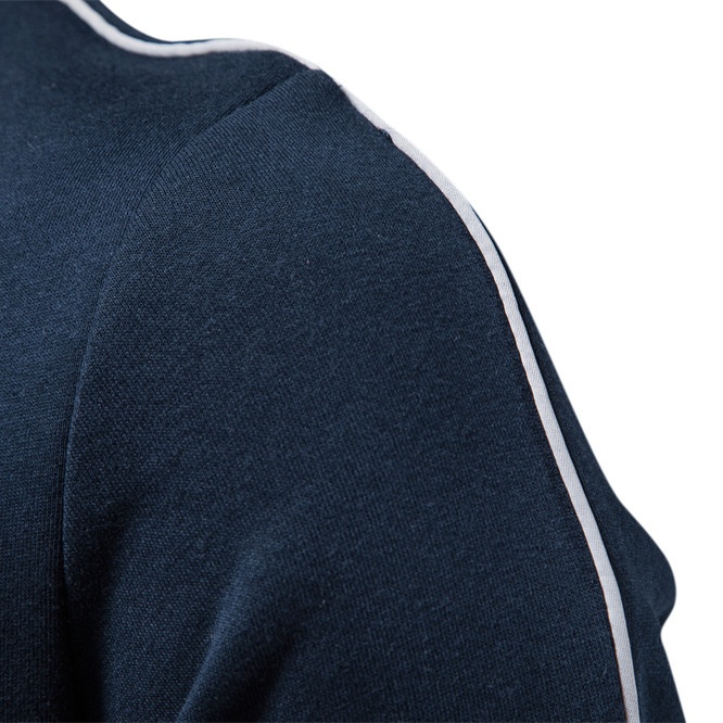 Felpa da uomo autunno/inverno con collo alto e zip, a blocchi di colore, ideale per il tempo libero.